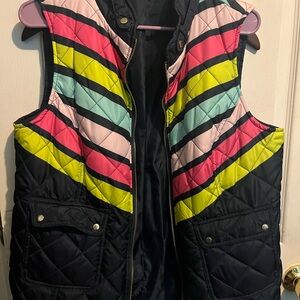 Colorful Striped Quilted Vest